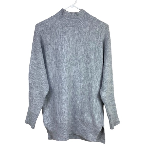 Magaschoni High Mock Turtleneck Gray Oullover Sweater Women’s Size XS Oversized - Picture 2 of 7